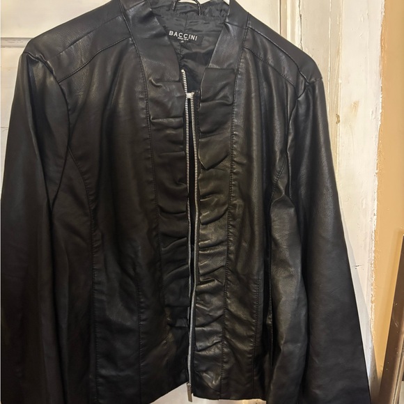 Baccini Jackets & Blazers - Baccini Black Leather Jacket for women